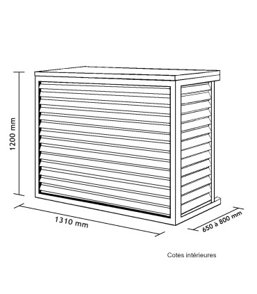 Cache climatiseur - pompe à chaleur ALUMINIUM IVOIRE taille XL