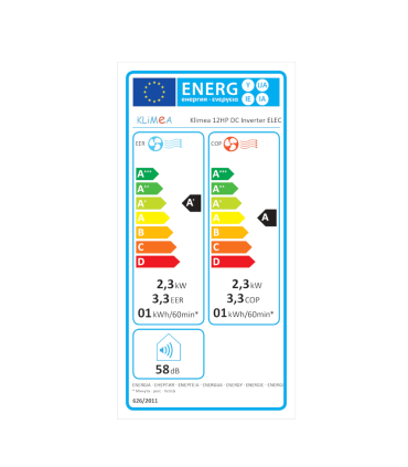 Climatiseur fixe KLIMEA 12 HP ELEC inverter 3,1 kW + 1,8kW